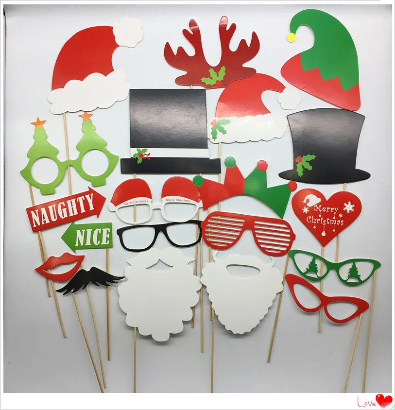 

LIFE MAGIC BOX Christmas Party Photo Booth Classic Vvintage Photo Props Backdrops Backgrounds