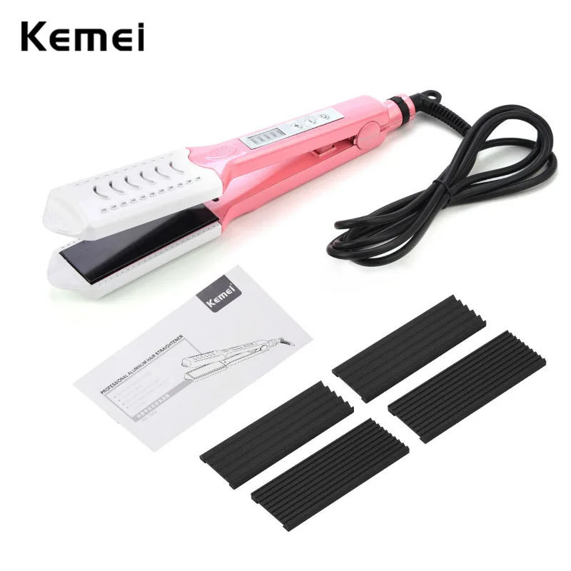 Professional 3 in 1 Ceramic Hair Crimper Culer Straightener Corn Waver Corrugated Curling Iron Interchangeable Plate Flat Iron50