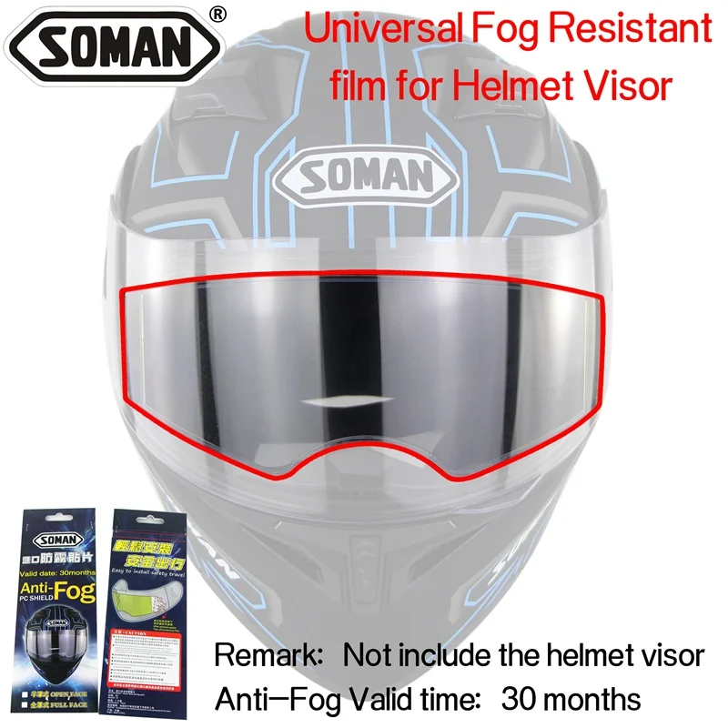 

Motorbike Full Face Helmets Visor Anti-Fog Film Len Fog Resistant Films