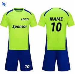 Customize Print Football Jerseys Kids Adult Soccer Uniforms Men Women Futsal Shirt+Shorts Training Set Breathable Sport Clothing