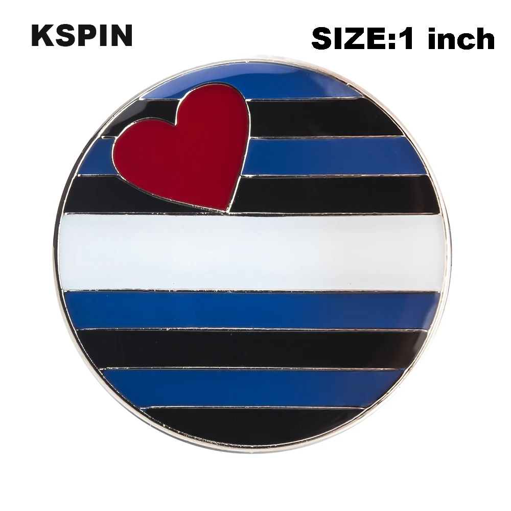 Bisexual Pride Rainbow Flag Rozet Metal Chapas Metalicas Pins Icon Backpack Brooch for Gift XY0314