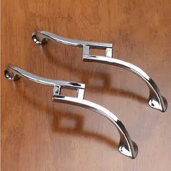 Modern Art Chrome Handles For Furniture Kitchen Cabinets Door Drawer Table Knob And Handles For Wardrobe Cupboard Dresser Pulls
