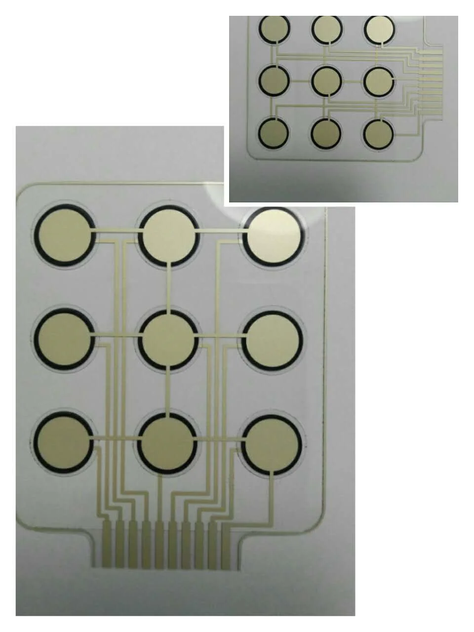 Piezoresistive flexible thin film pressure-sensitive switch Flexible Nano pressure sensor distributed Gradient induction switch