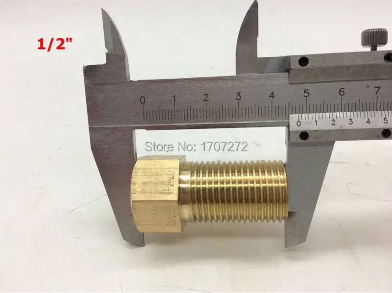 Conexión recta de 1/2 "BSPP, conector macho de latón, acoplador adaptador, accesorio de cobre, conector de latón de 5cm