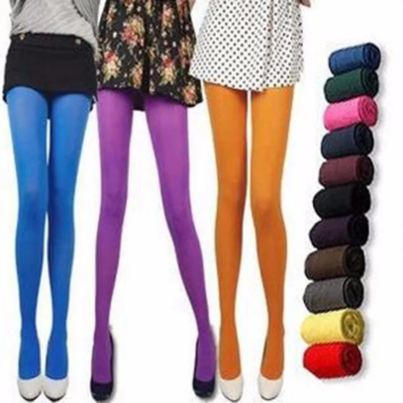 Sexy ladies pantyhose fruit color autumn and winter should be sexy tight women's stockings pantyhose warm stovepipe stockings