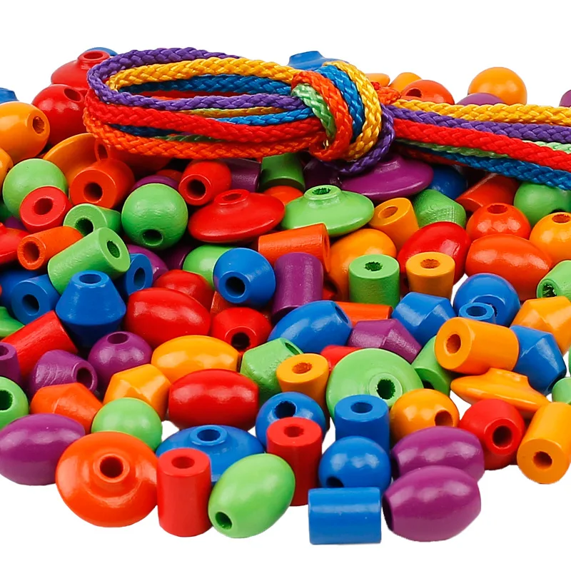 The Kindergarten Parent Garden Wooden 108 Beads Training Wear Beads Toy Early Education Enlightenment Montessori Baby Toys