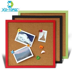 35*35cm Cork Board Bulletin Board Message Boards Wooden Frame Pin Memo Board For Notes Multicolor 11 Colors Decorative Board