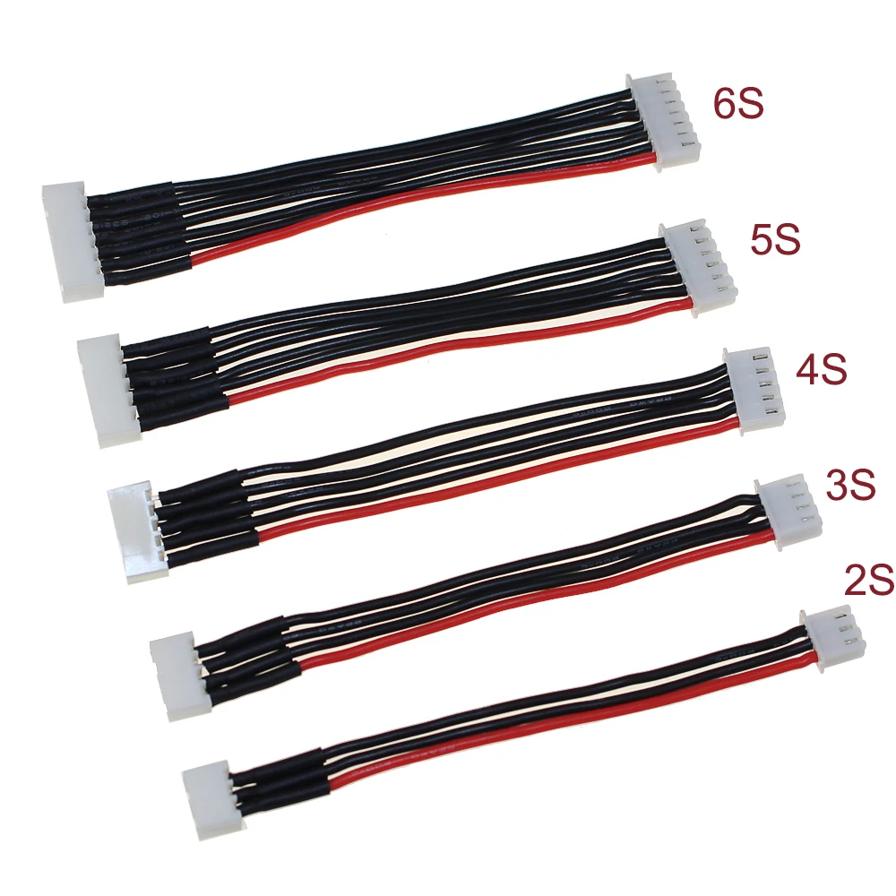 10pcs RC FPV Battery Balance Head Extension Line Cable 2S -7.4V / 3S-11.1V / 4S-14.8V /5S-18.5V / 6S-22.2V for Lipo Battery