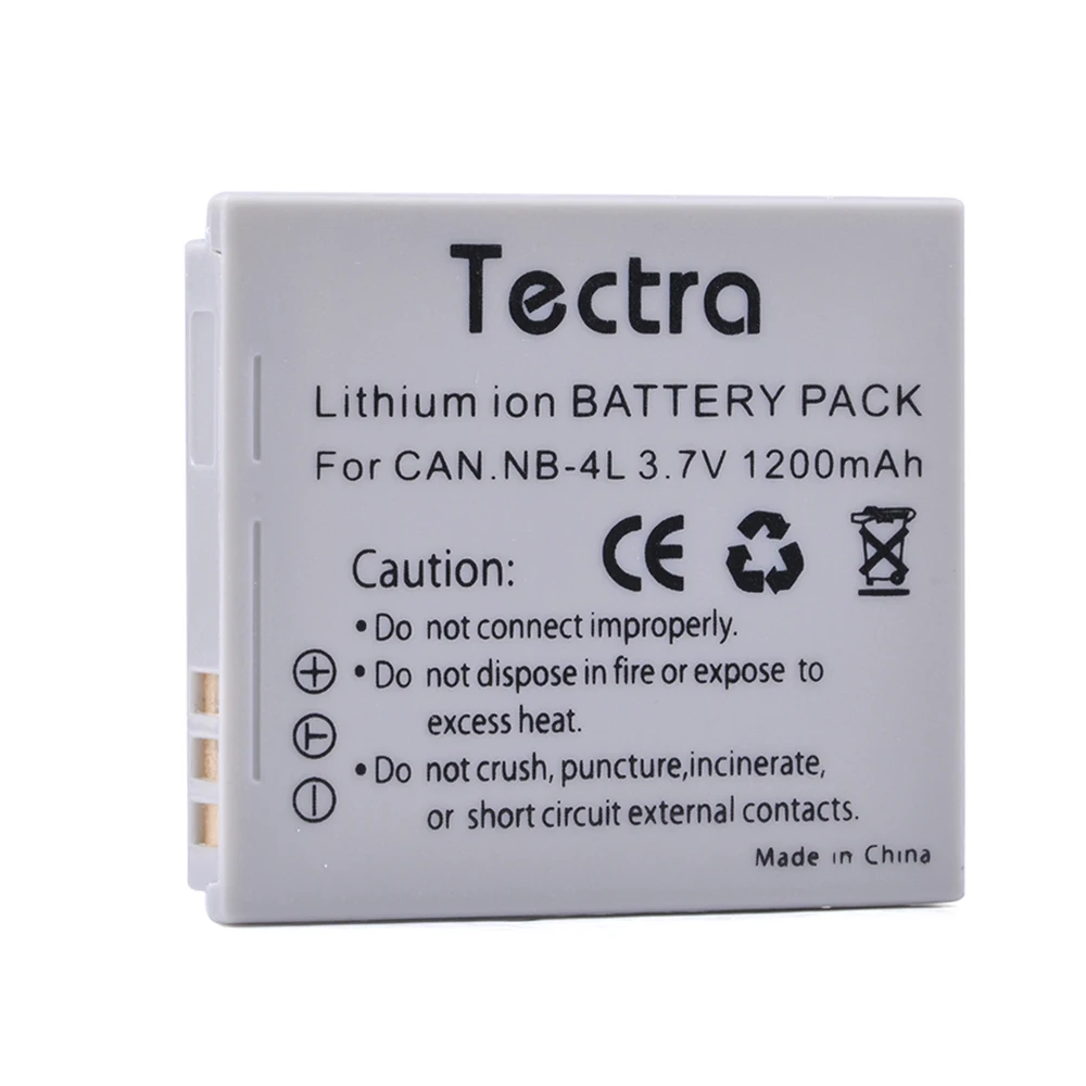 Tectra 3Pcs NB-4L NB 4L Camera Battery for Canon PowerShot SD30 SD40 SD400 SD600 SD1000 TX1 SD750 SD780 IS SD1400 IS ELPH 300