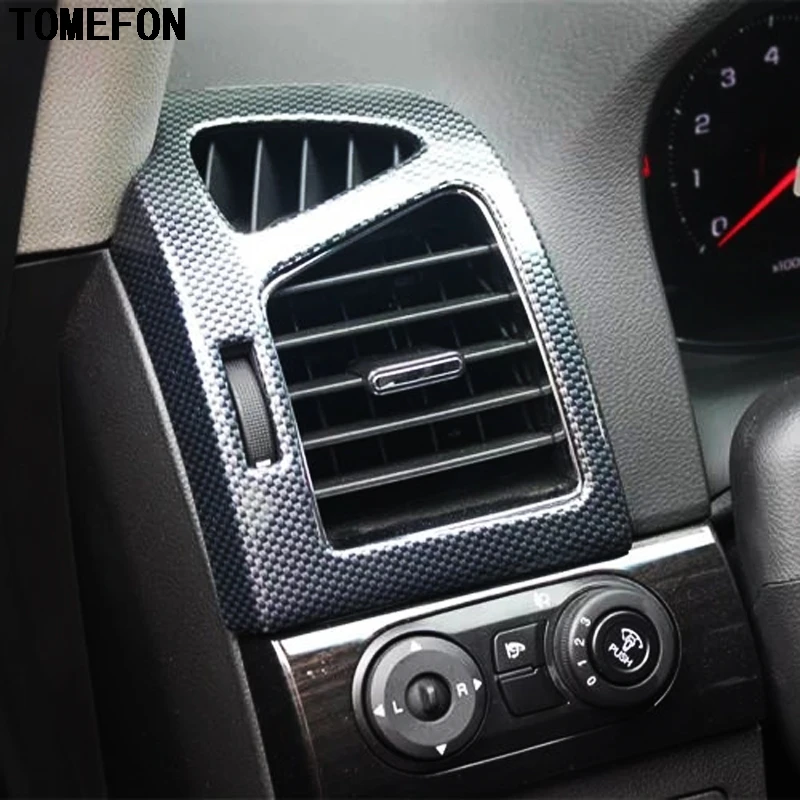 For Chevrolet Captiva 2012-2015 ABS Carbon Fiber Paint Front Interior AC Vent Gear Shift Steering Wheel Window Switch Trim