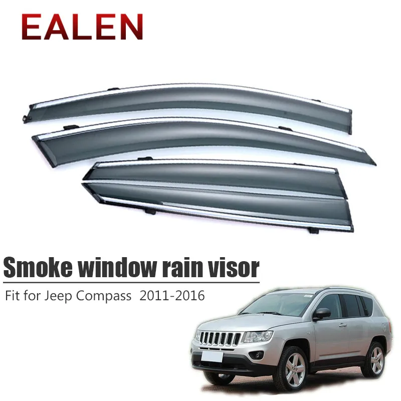 

EALEN For Jeep Compass 2011 2012 2013 2014 2015 2016 Vent Sun Deflectors Guard Accessories 4Pcs/1Set Smoke Window Rain Visor