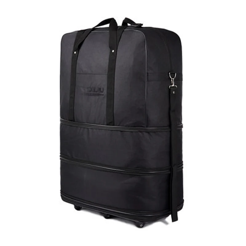 New 32 36 inch Large capacity Oxford rolling luggage bag abroad to study and move to move folding trolley suitcase vs travel bag