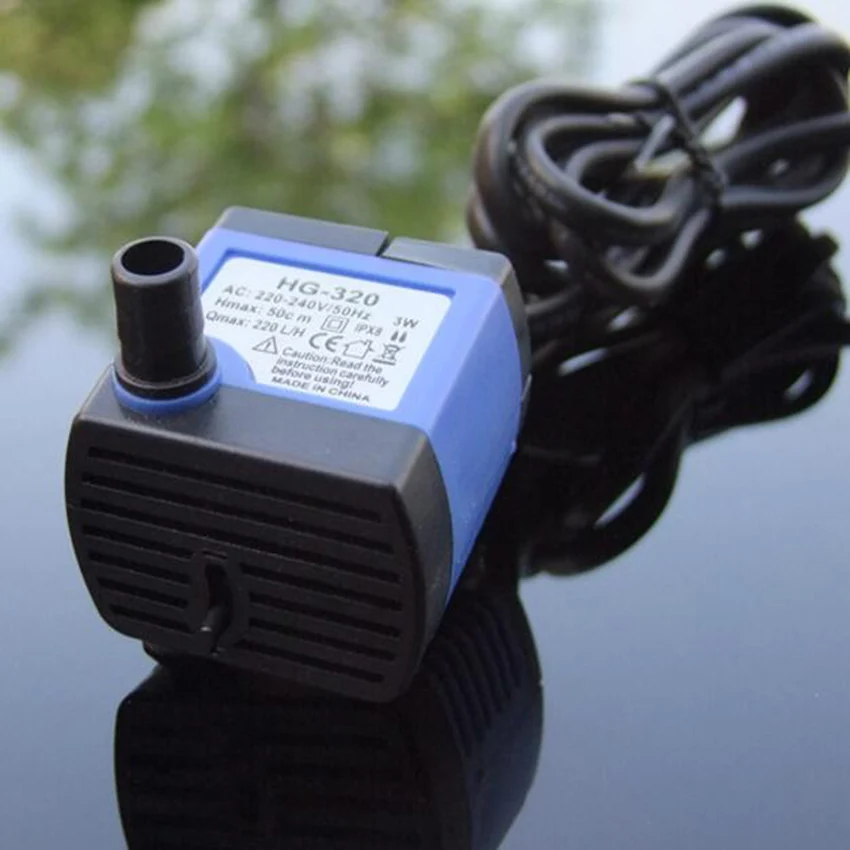 AC 220V  3W Mini Submersible Pump Aquarium DIY Toys Parts QMAX 200L/H Water Pump