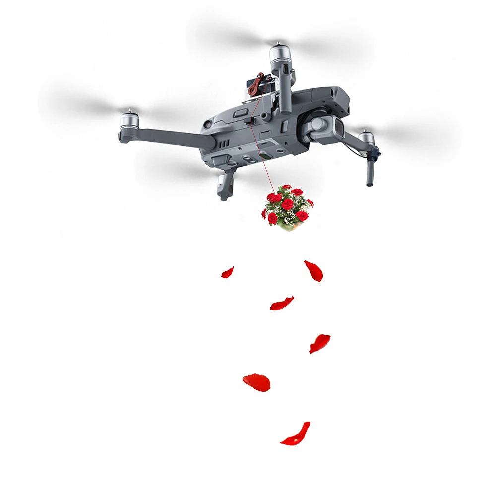 Air-Dropping Thrower System Wedding Ring Gift Emergency Remotely Delivery Rescue Fishing for DJI Mavic 2 Pro Zoom Drone Thrower