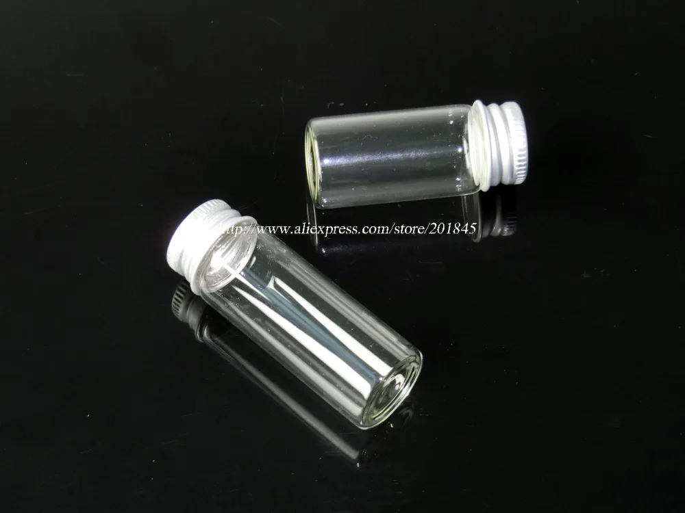 

Wholesale Diameter 22mm Glass Bottles Aluminium Lid Empty Transparent Clear Gift Wishing Bottles Jars 5ml 6ml 7ml 10ml 14ml