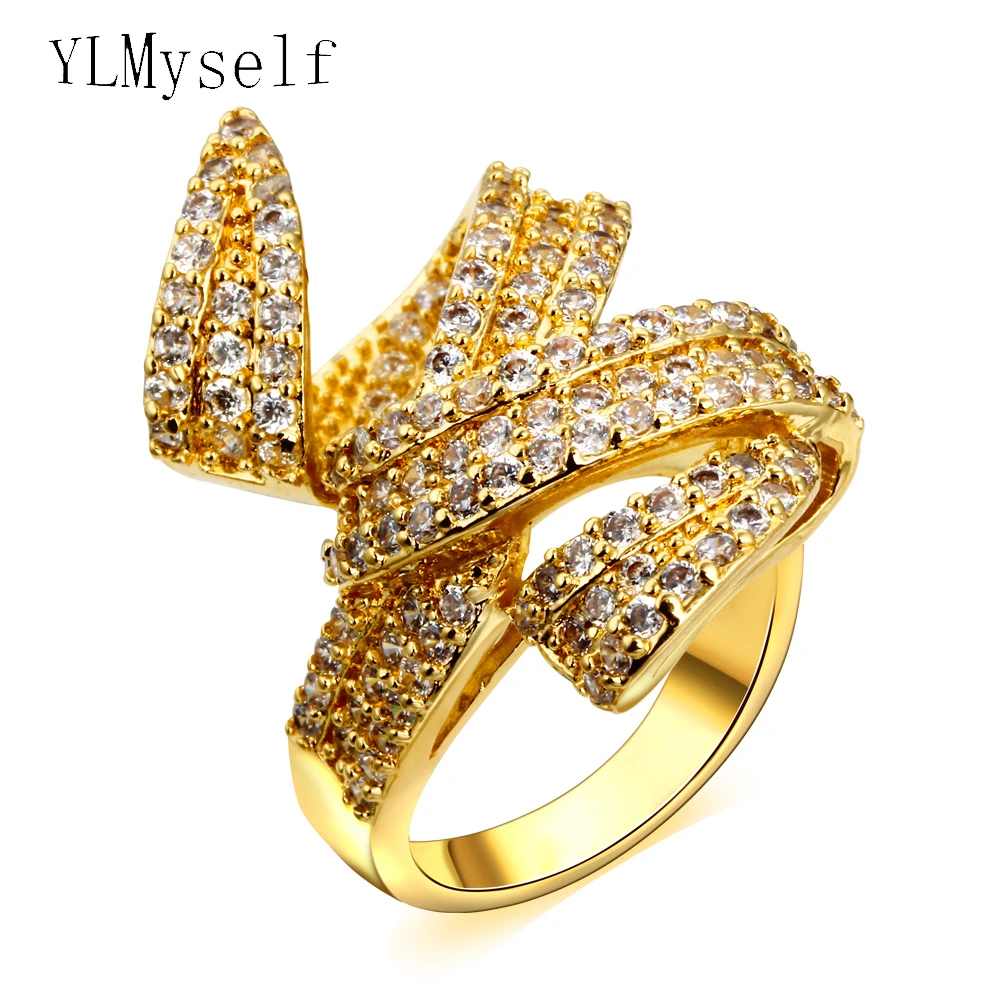 

Luxury Big Irregular Design Gold Color Finger Ring for Women Fashion Party Jewelry Anéis