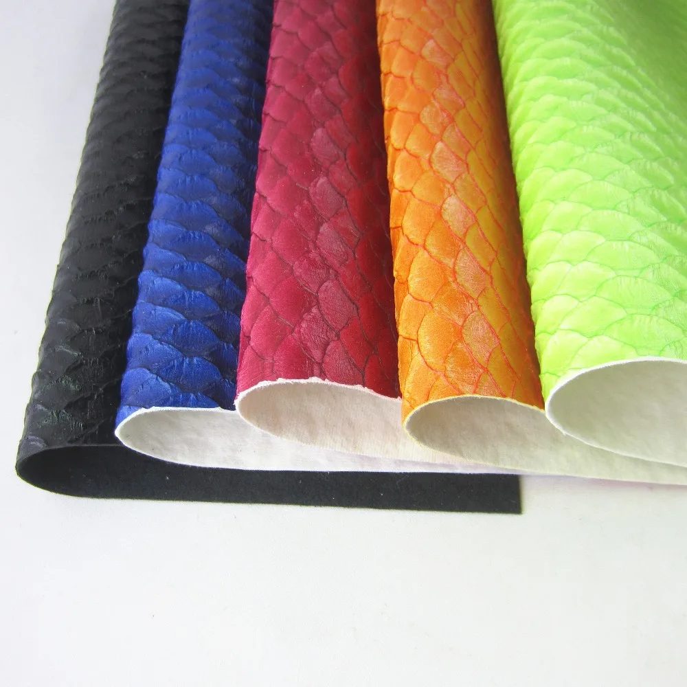 Big Scales Embossed Synthetic Faux PU Leather Fabric For DIY Sewing Shoes Handbags Bows CN408