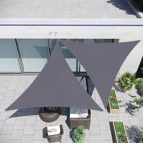 Imagen 2 del producto Toldo triangular para protección solar, sombrilla anti ultravioleta para exteriores, protección contra la lluvia y el sol