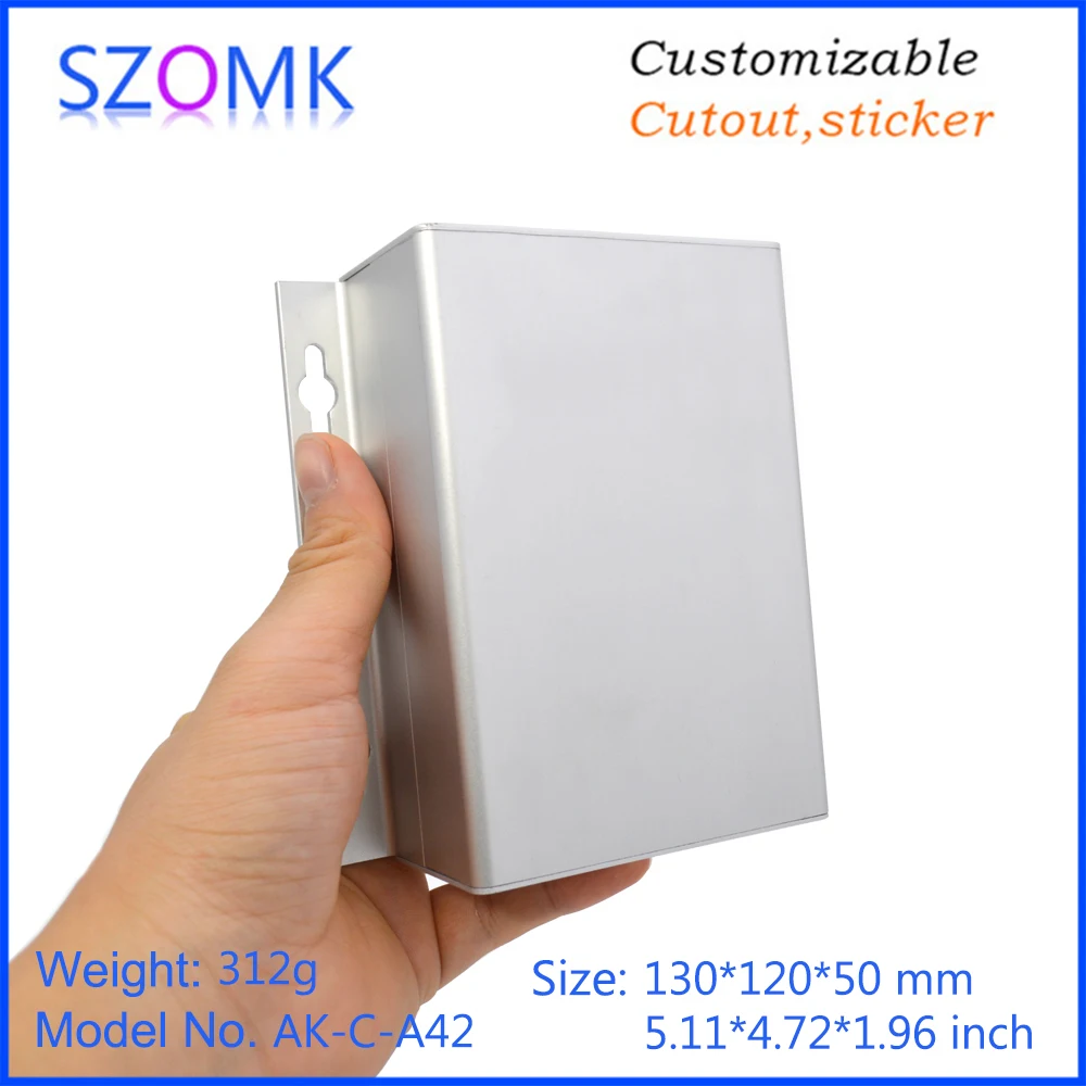 4Pcs 50*120*130mm wall mounting aluminum enclosure box electronics extruded aluminum profile housing for electronic device