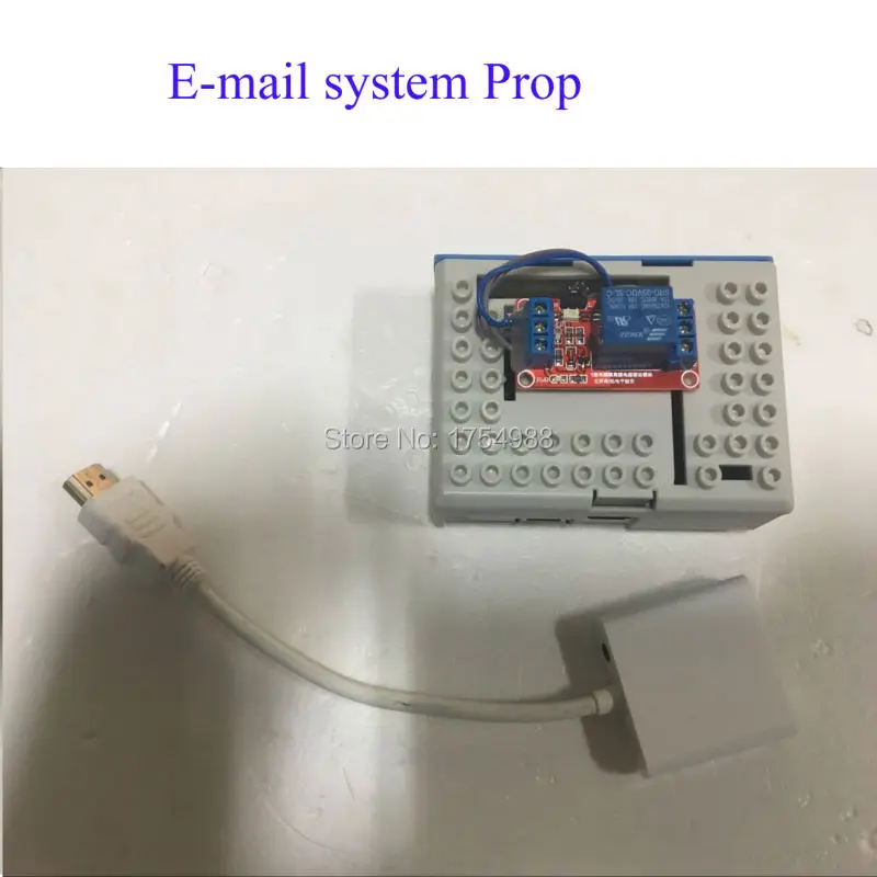 real life room escape game prop e-mail system enter right password via computer to unlock and get email clues