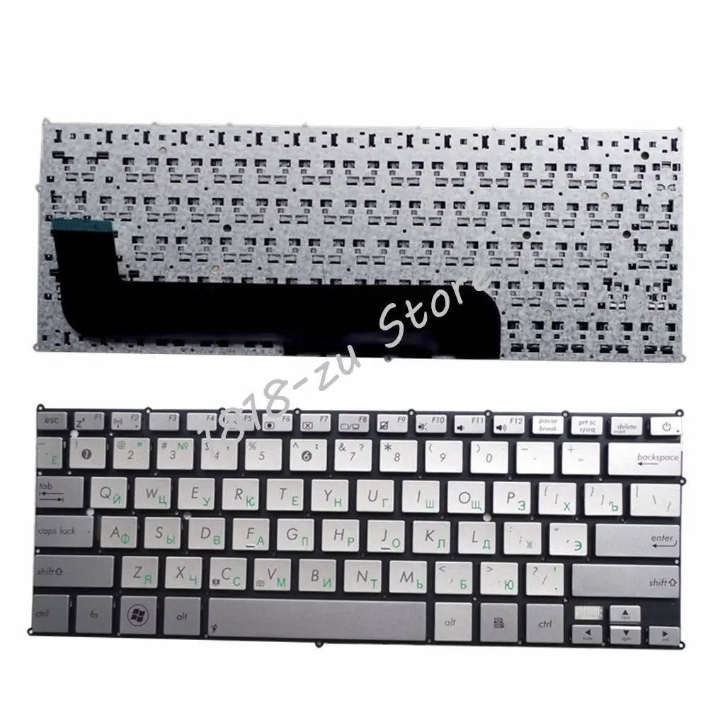 New Russian Keyboard RU For ASUS UX21E Laptop Silver Keyboards Replace Notebook Without Frame