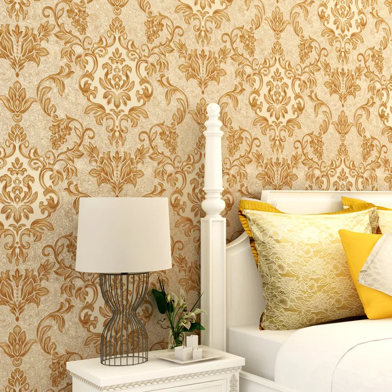 

beibehang Wallpapers 3D Deep Embossed Pvc Wallpaper Bedroom Full House Living Room TV Background Wallpaper papel de parede