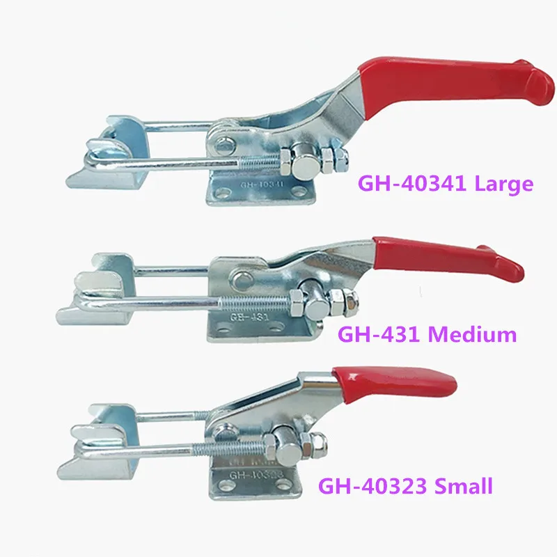 1pcs GH-40341 Large Galvanized Hand Tool Toggle Latch, Catch Hasps Trailer Outdoor Marine Grade Adjustable Hasp Fastener