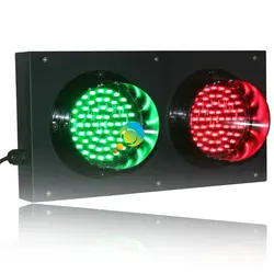 DC24V parking lots mini red green LED traffic signal light customized 125mm diameter traffic signal