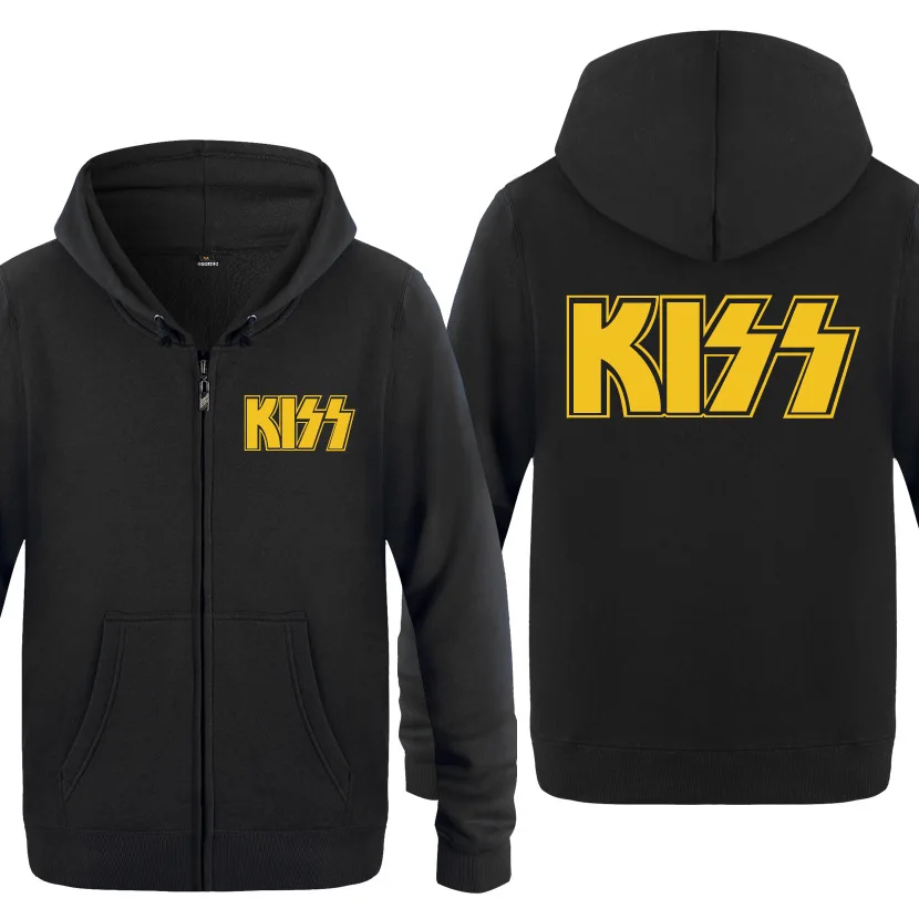 

Rock Band KISS Printed Hoodies Men Hip Hop Fleece Long Sleeve Zipper Jacket Coat Skate Sweatshirt Tracksuit Moleton Masculino