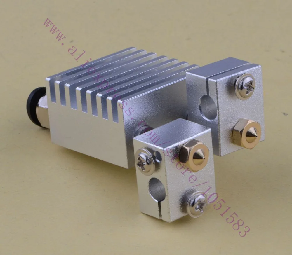 

Chimera Hotend- Clone Multi-extrusion V6 Dual Head Extruder HotEnd, 0.3/0.4/0.5mm Nozzles, 1.75mm/3.0mm,