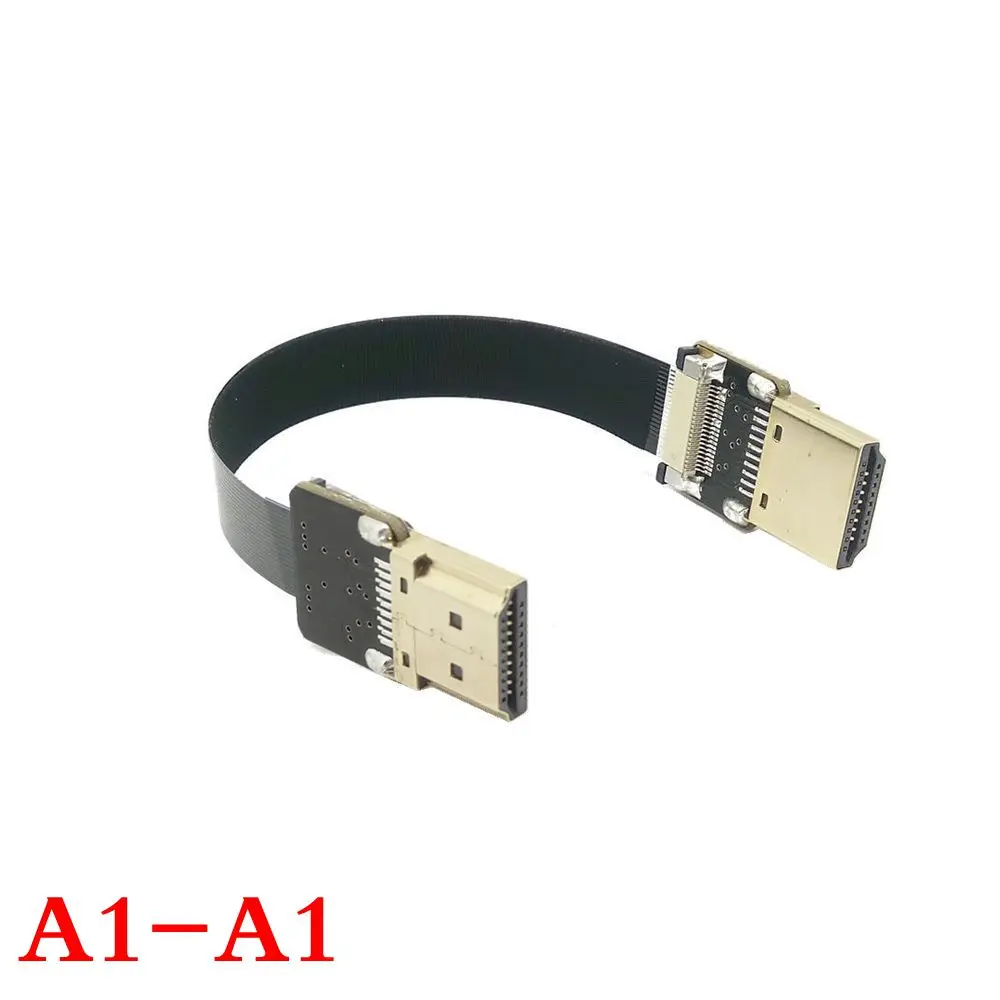 5cm-80cm FPV HD-compatible Type A Male to HD Male HDTV FPC Flat Cable for Multicopter Aerial Photography free shipping