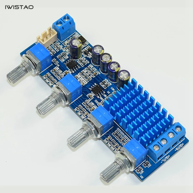 IWISTAO – amplificateur de puissance stéréo HIFI TPA3116, 30W + 30W, double OP, NE5532, contrôle des aigus, livraison gratuite