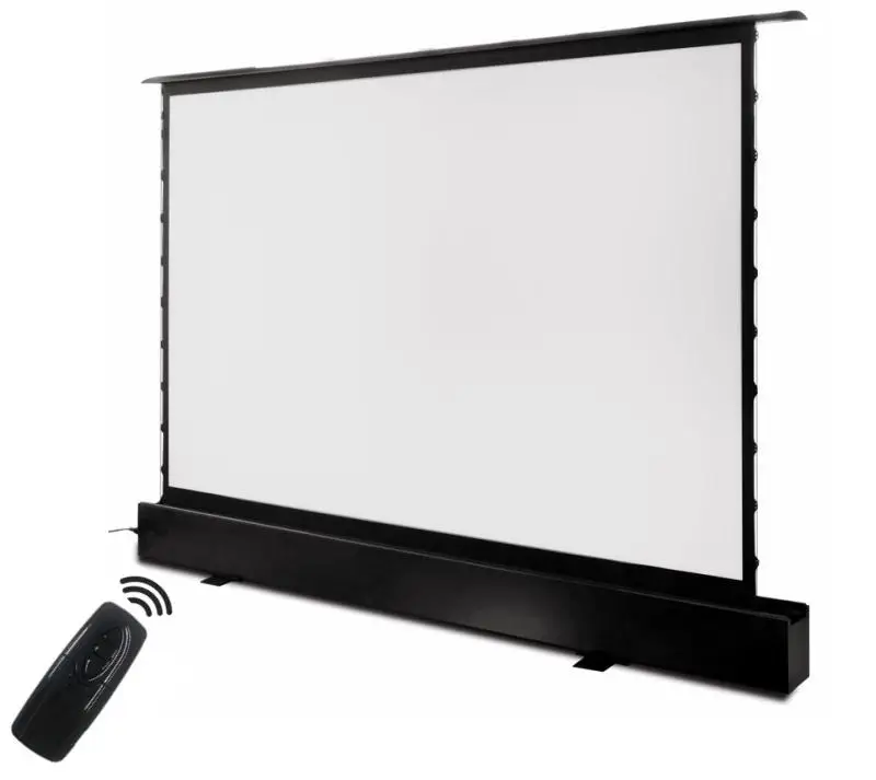 100 ~ 120 INCH 16:9, Tragbare Elektrische Motorisierte Boden-Rising Projektion Projektor Bildschirm, outdoor/indoor/business/Hometheater – Detail 1