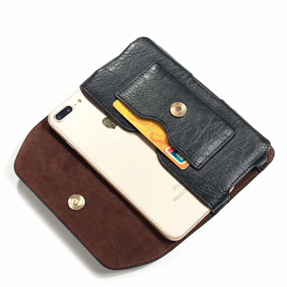 Leather Waist Bag Clip Belt Pouch Case For DOOGEE S95 S68 S97 Pro S80 BL5500 S59 S70 Lite BL9000 S60 S86 Pro With Card Holder