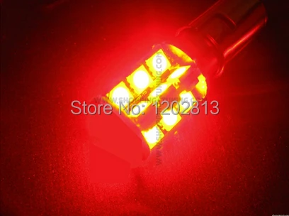 Free Shipping 4 AMPOULE 27 LED ROUGE SMD CULOT P21/5W 1157 BAY15D 2 PLOTS ANTI SANS ERREUR ODB