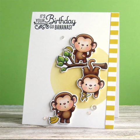 Прозрачный силиконовый штамп Chunky Monkey 4x6 дюймов