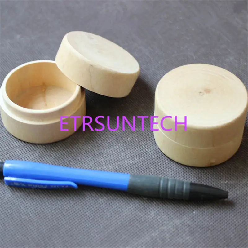 Small Round Wooden Storage Box Ring Box Vintage decorative Natural Craft Jewelry box Case Wedding Accessories 50pcs/lot