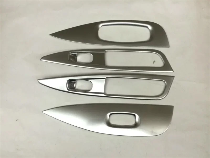 For Nissan Qashqai J11 2016-2019 Chrome Door Window Armrest Cover Switch Button Panel Trim Frame Car Styling Accessories 4Pcs