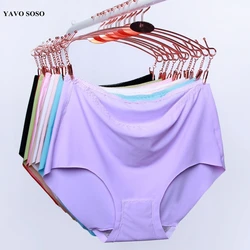 5PCS/Set Women's  Panties Ropa Interior Femenina Seamless  Ice Briefs Silk Cool  Intimates Underwear Soft Plus Size 7XL  Briefs