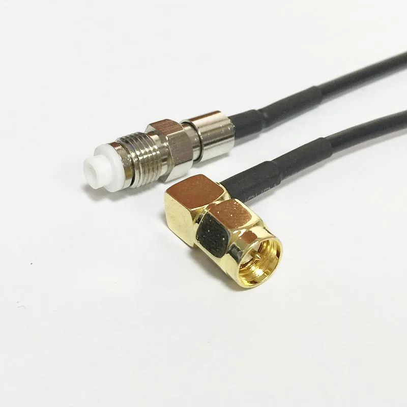 New Modme Coaxial Cable SMA Male Plug Right Angle Switch FME Female Jack Connector RG174 Cable Pigtail 20CM 8