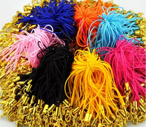 700Pcs Lobster Clasp Lanyard Strap Cord Cell Phone Lariat Mobile Straps Charm Nylon Key Ring Chain Lot Jewelry Craft Diy SM731