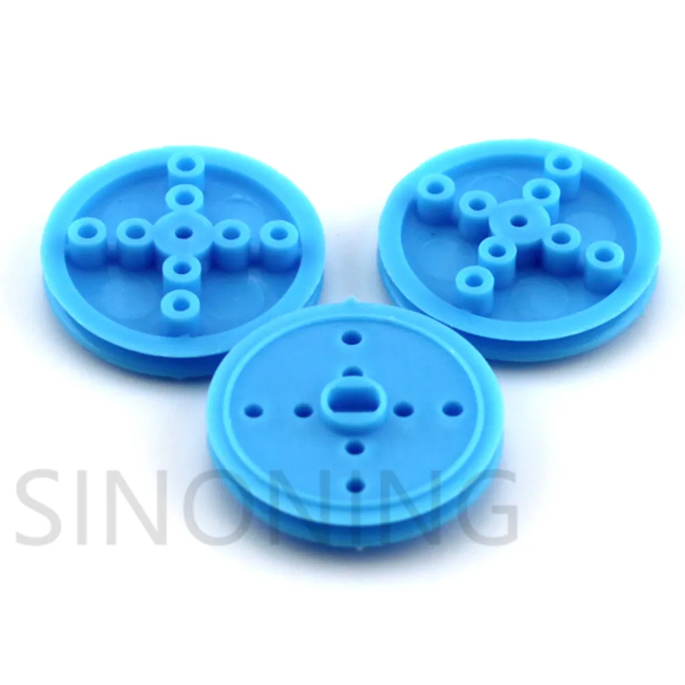 10 PCS 2*30mm blue pulley small pulley diy motor wheel can be set silicone wheel leather plastic model wheel drive wheel