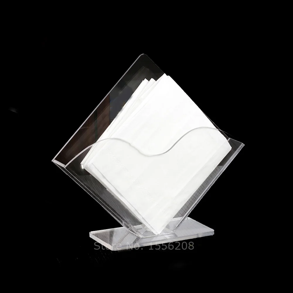 

Deluxe Clear Acrylic Decorative Square Napkin Holder Stand Desktop Modern Kitchen Napkin Rack