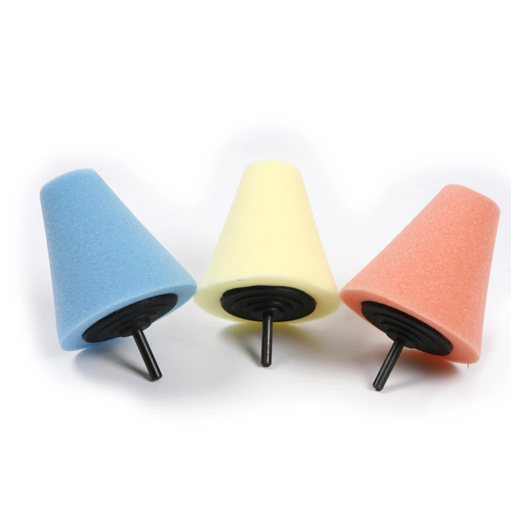 

Sponge Cone Metal Polishing Foam Pad Car Wheel Hub Care Polish Buffing Tool