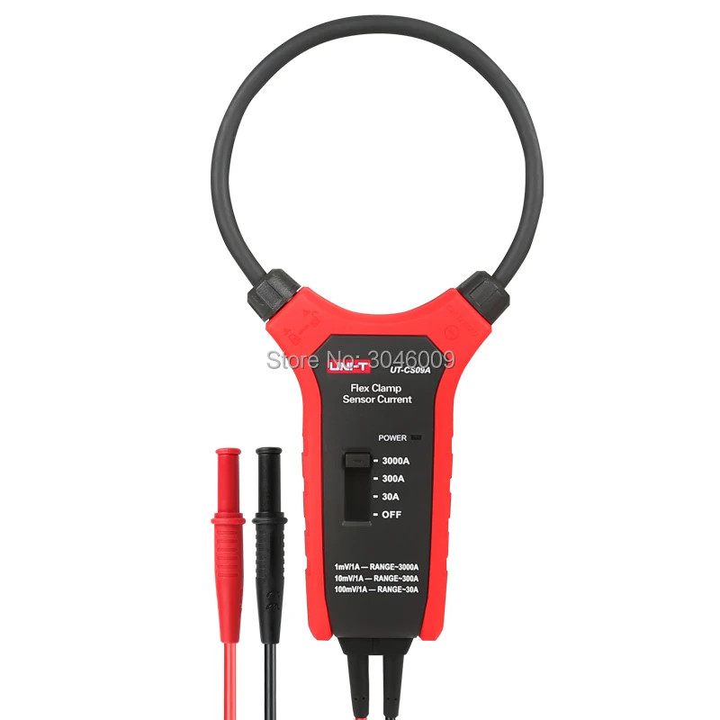 UNI-T UT-CS09A Flex Clamp Sensor, 3000A AC Clamp Meter, Oscilloscope / Multimeter Current Probe