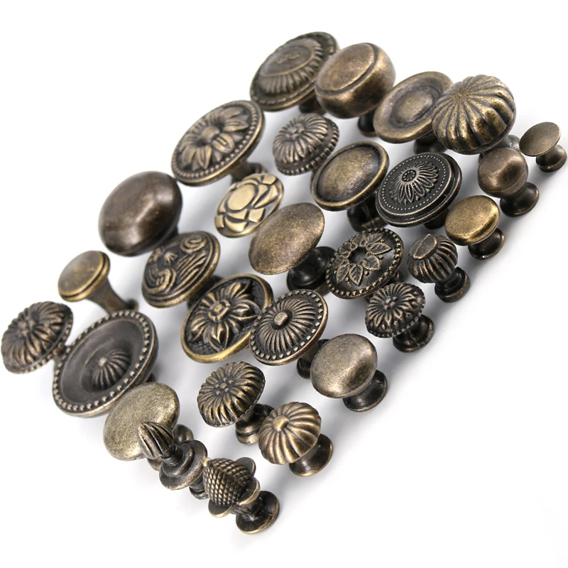 1x Antique Bronze Zinc alloy furniture knob cabinet pulls drawer handle knob