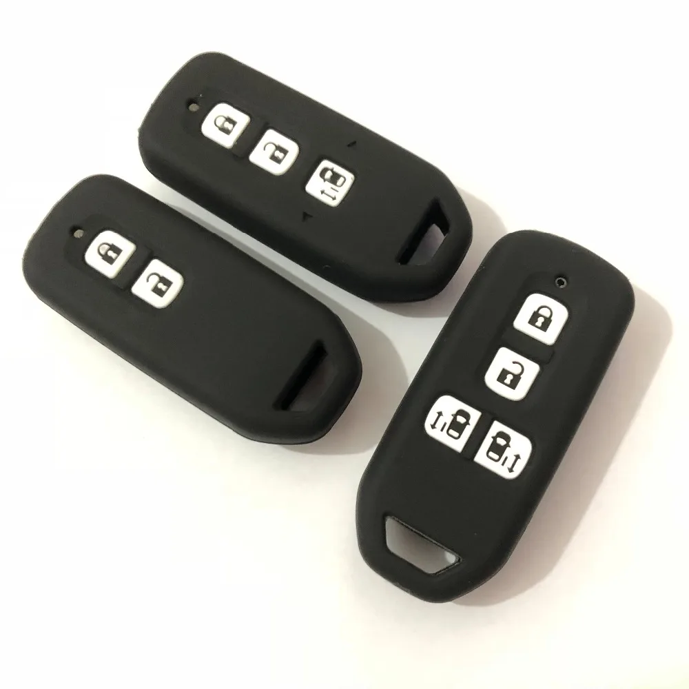 Silicone rubber smart case smart remote key guard For Honda car key n-box nbox custom n wagon none 2 3 4 button shell