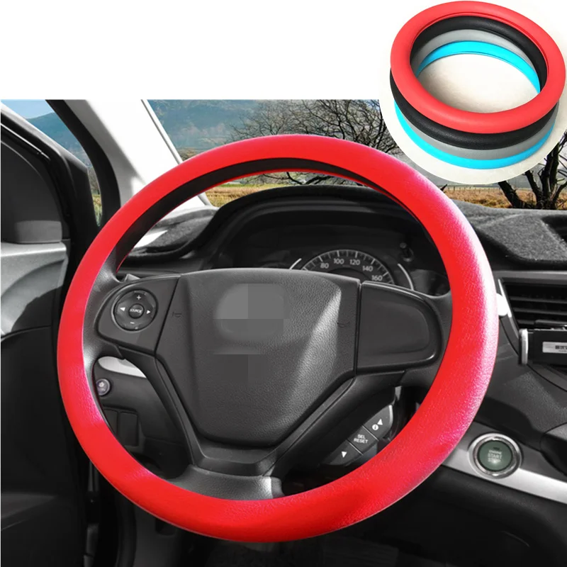 Car styling Hot silicone car steering wheel cover For Chrysler Aspen Pacifica PT Cruiser Sebring Town Country