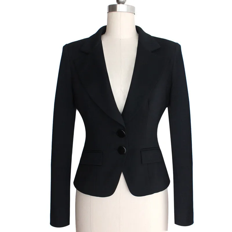 Vfemage-Blazer con colletto rovesciato per donna, manica lunga, abbigliamento con bottoni, lavoro, autunno, inverno, H333