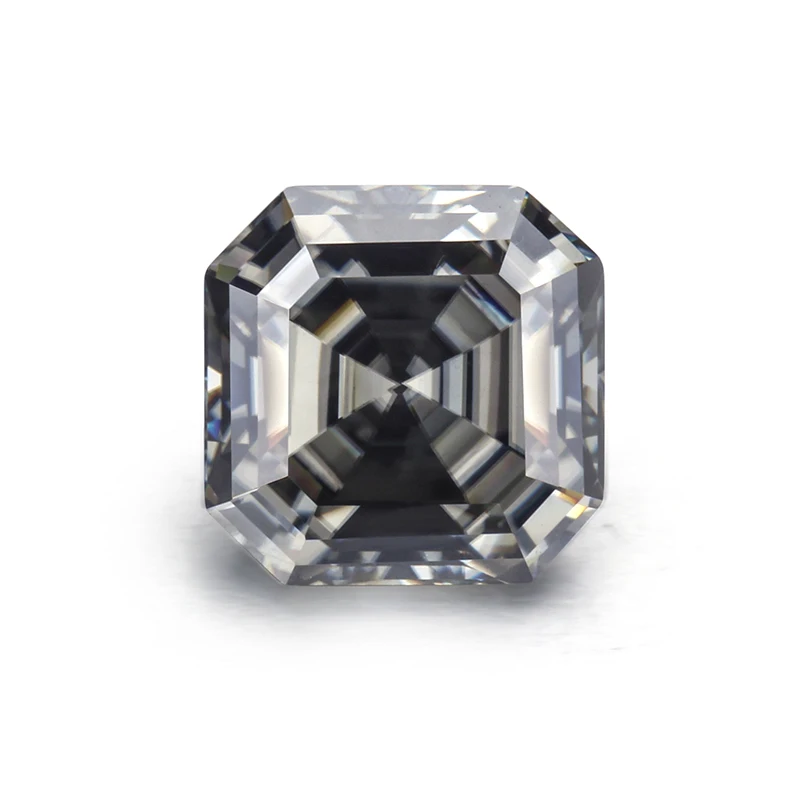 

Grey Color 5*5mm Asscher Cut Moissanites Loose Gems Stones for Jewelry Making Tested Positive